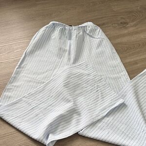 Petal & Pup Blue Striped Wide Leg Pants